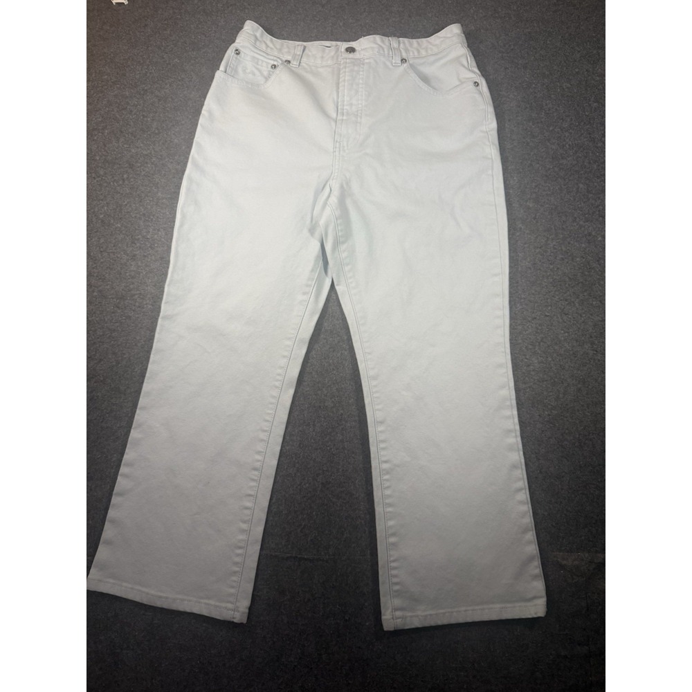 Façonnable Women's High Rise Straight Leg Jeans Light Blue Size 10